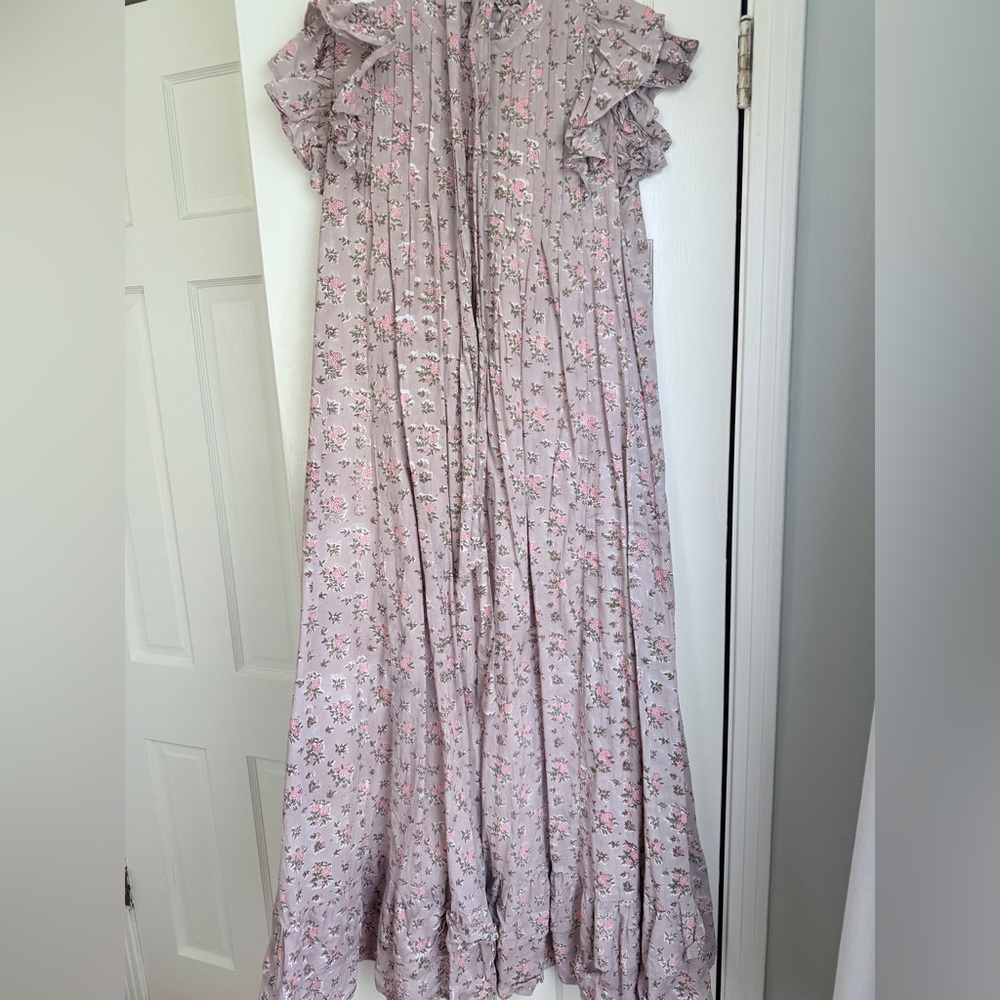 Victoria Dunn Block Print Maxi Dress With Belt